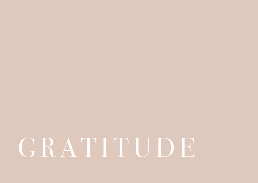 Inside our categories: GRATITUDE