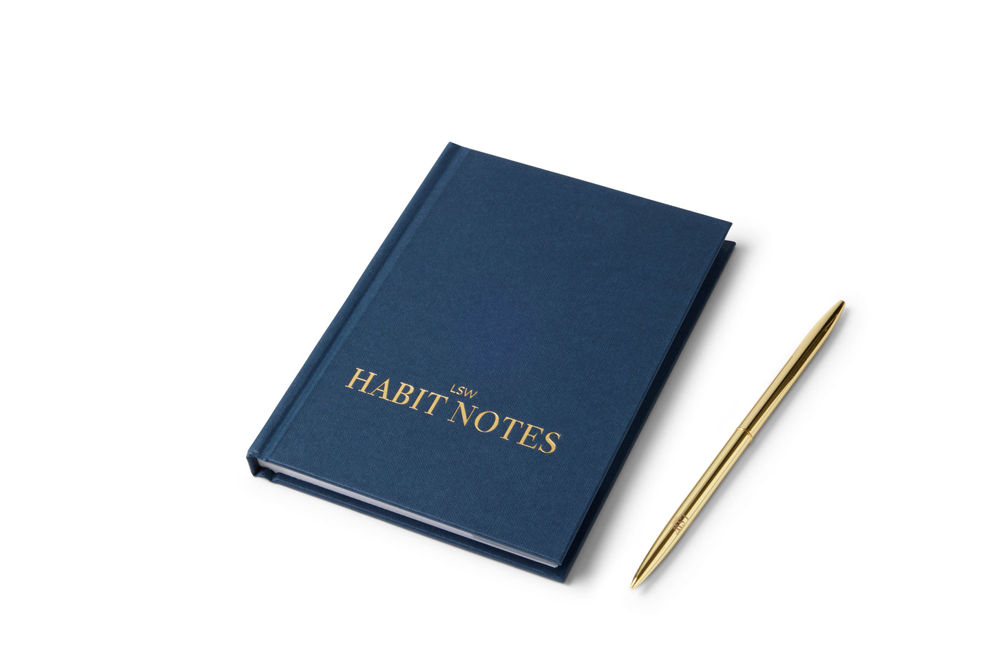 Habit Notes habit setting journal and gold pen