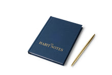Load image into Gallery viewer, Habit Notes habit setting journal and gold pen
